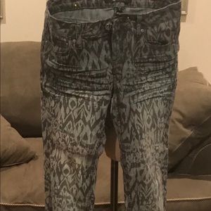 Tribal print jeans